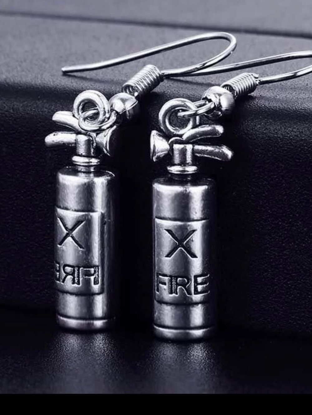 Pretty Fire Extinguisher Dangle Earrings 5x Pairs - Picture 2 of 2
